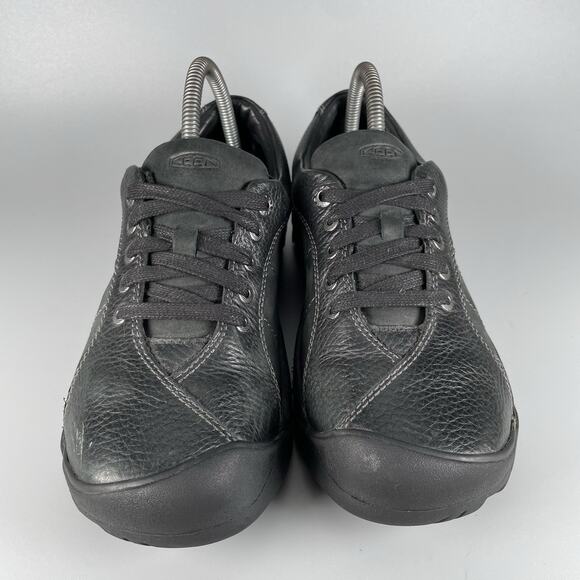 Keen Presidio Women’s 8.5 Black Magnet Leather Casual Loafers Comfort Shoes EUC - Picture 2 of 9